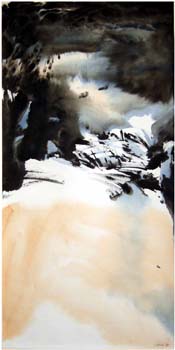 43 Jeu de ruisseau 2003 Encre sur papier, 133 x 67cm